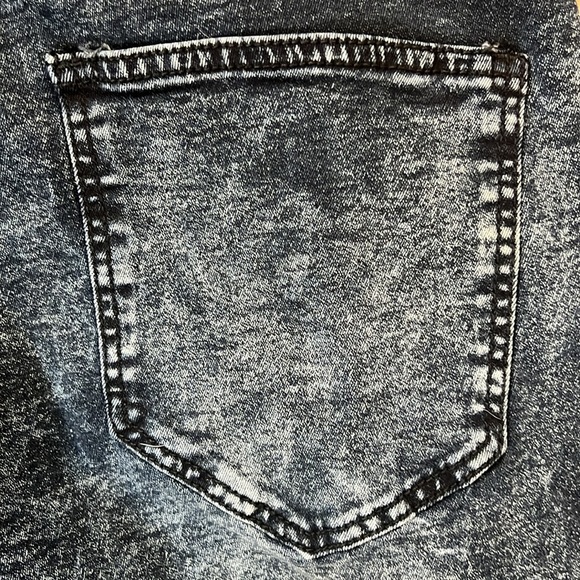 Denim & Rivets Premium Cargo Moto Jeans Black Acid Wash 75% Cotton Stretch 36x30 - Picture 13 of 16